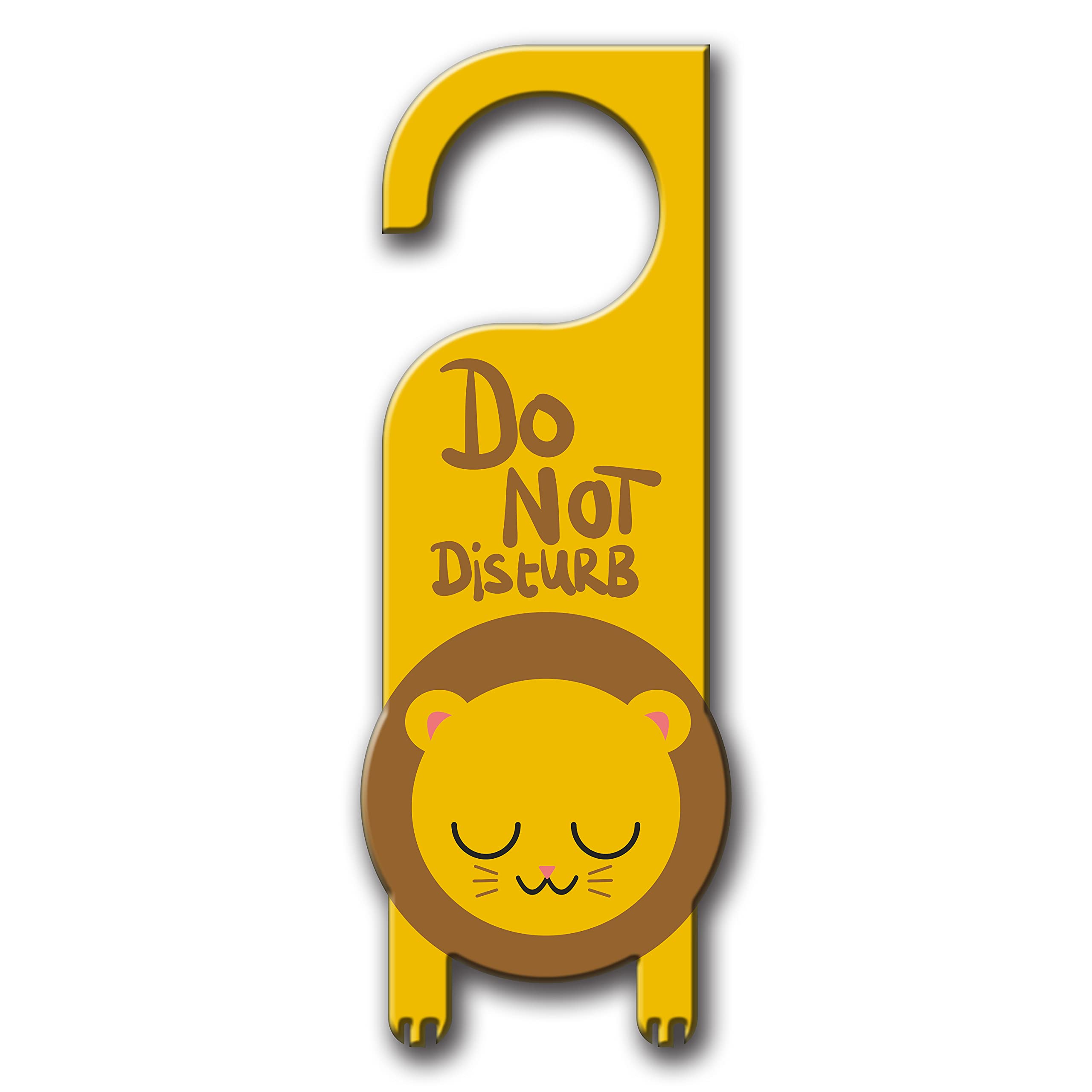 Sponsored Ad - Yey Door Hanger Do Not Disturb Cute Lion Shape - Door Sign/Door Knob Tag (Pack of 1, 8x3 inches, MDF Wooden Material)