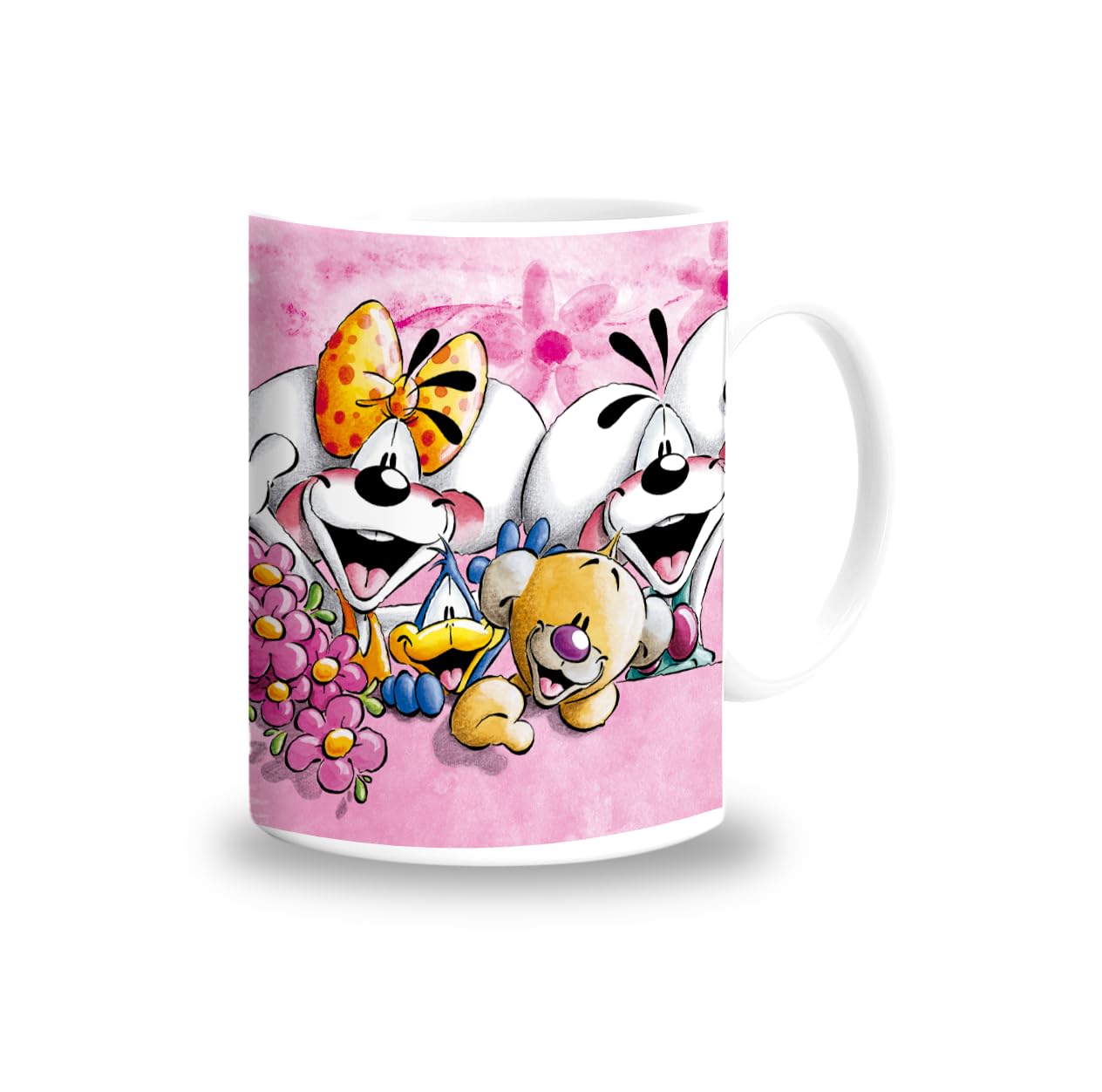 DIDDL - Pink Diddl Mug - Ceramic Mug with Illustration - Gift Mug Presented in a Beautiful Cardboard Box