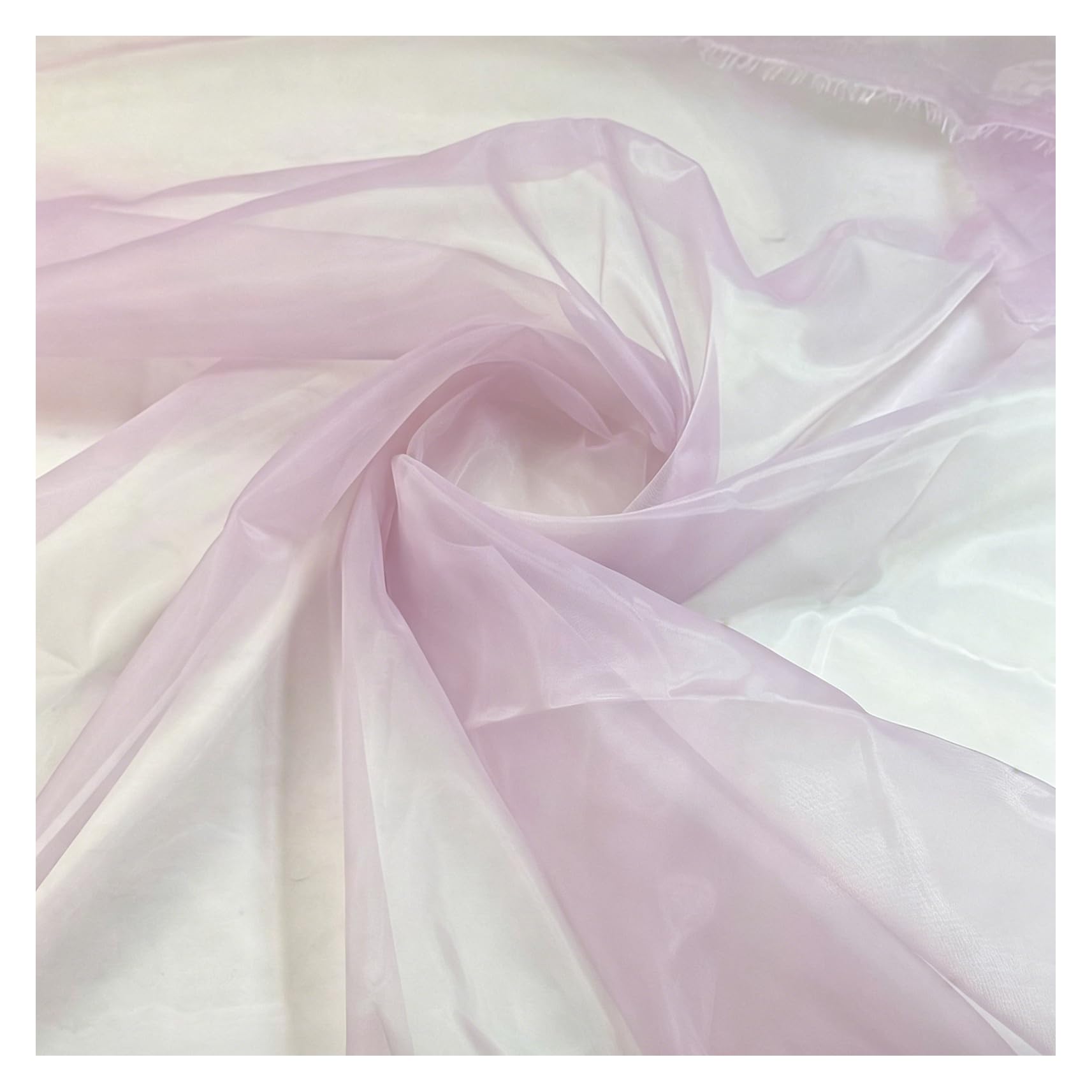 10M x 1.5M Organza Stoff Meterware Transparent Stoffe Zum Nähen Tüll Dekostoff Netzstoff Organza Modestoff Glänzend Kostümstoff für Tischdecken, Kleidung, DIY Basteln, Hochzeitsdeko