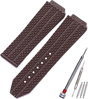 25mm x 19mm Big Bang Rubber Strap Compatible with Hublot Big Bang Silicone Diamond grain texture Replacement Watch Band