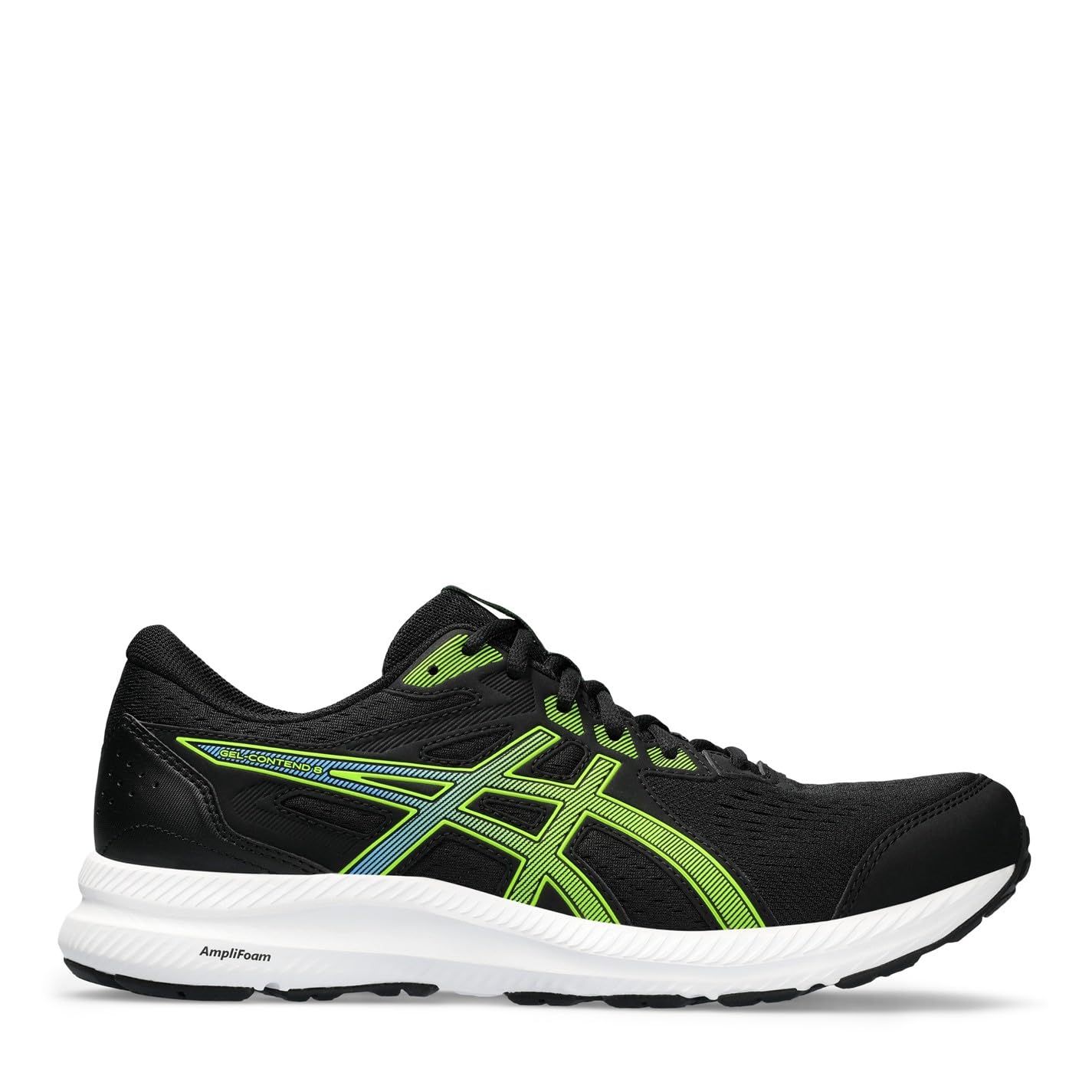 ASICS Gel-Contend 8, Sneaker Hombre, Black Electric Lime, 43.5 EU