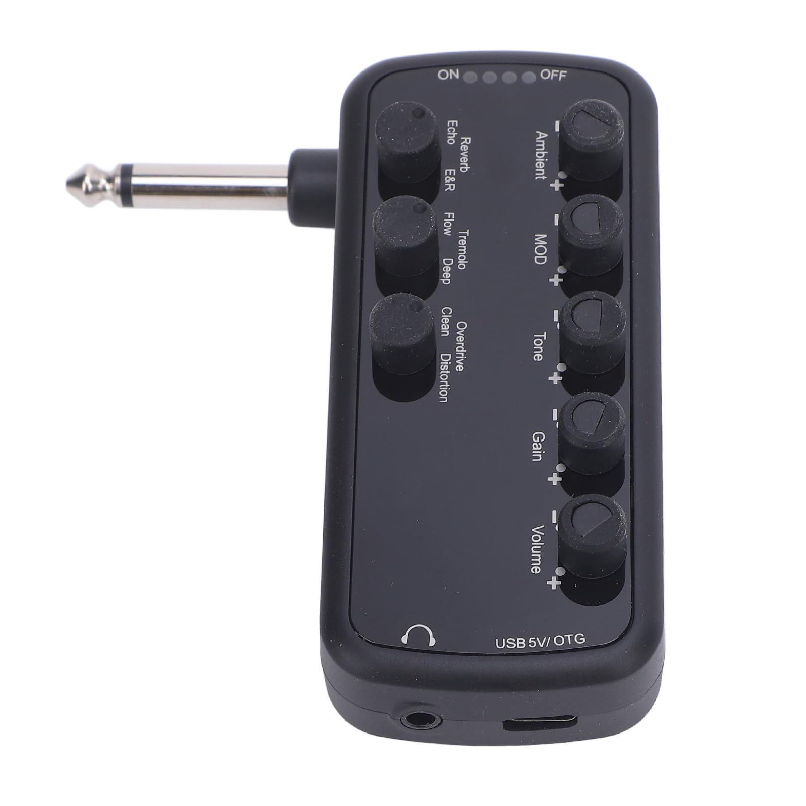Fabater Amplificatore per Cuffie per Basso, Amplificatore per Esercitazione per Chitarra Bassista per Chitarra per Esercitazione, Effetti Sonori Versatili, Supporto OTG e AUX