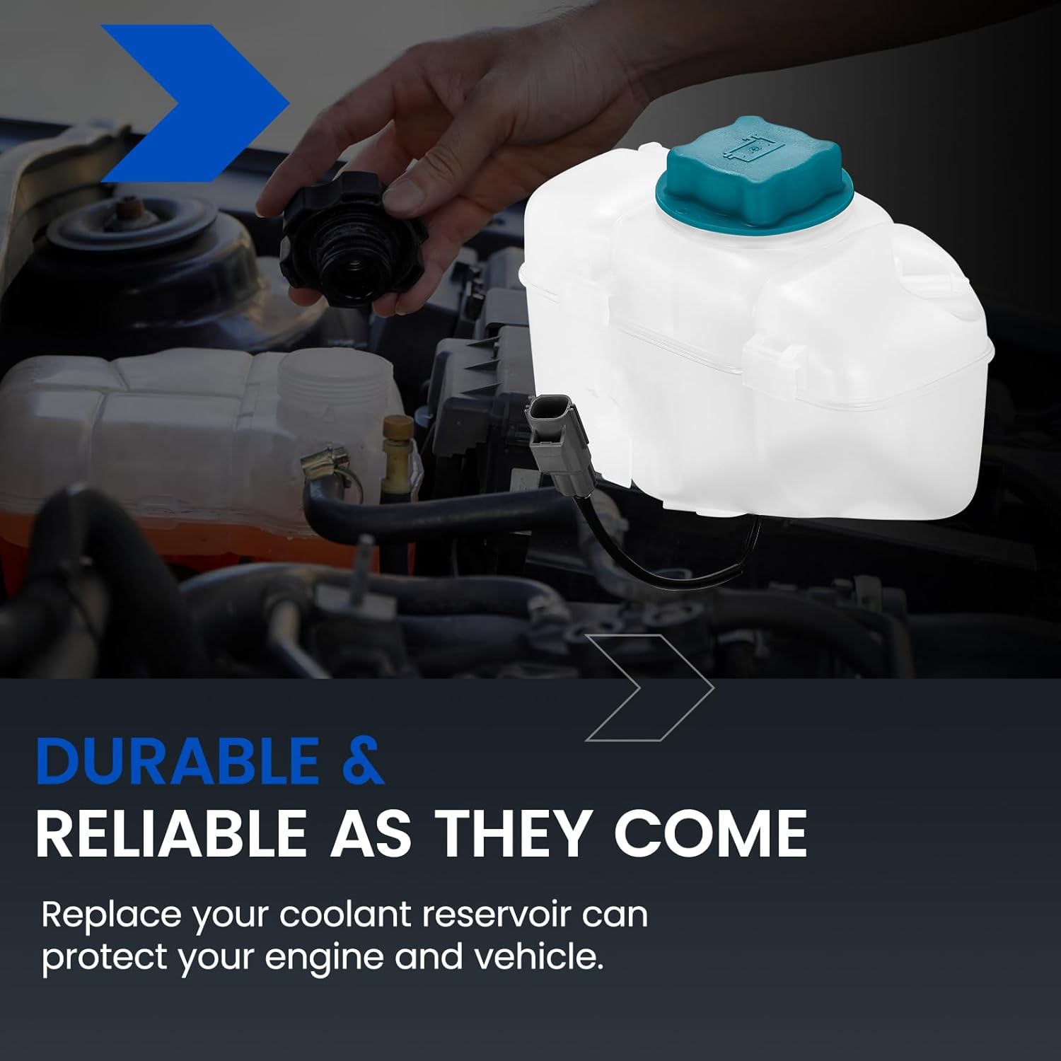 Engine Coolant Reservoir Tank 603-667 Compatible with Volvo XC90 2003-2014 XC70 2003-2016 S80 1999-2006 2.9L 3.2L L6 4.4L V8 Replace 30760100 86834553 EPT0019 V950217 603667 Coolant