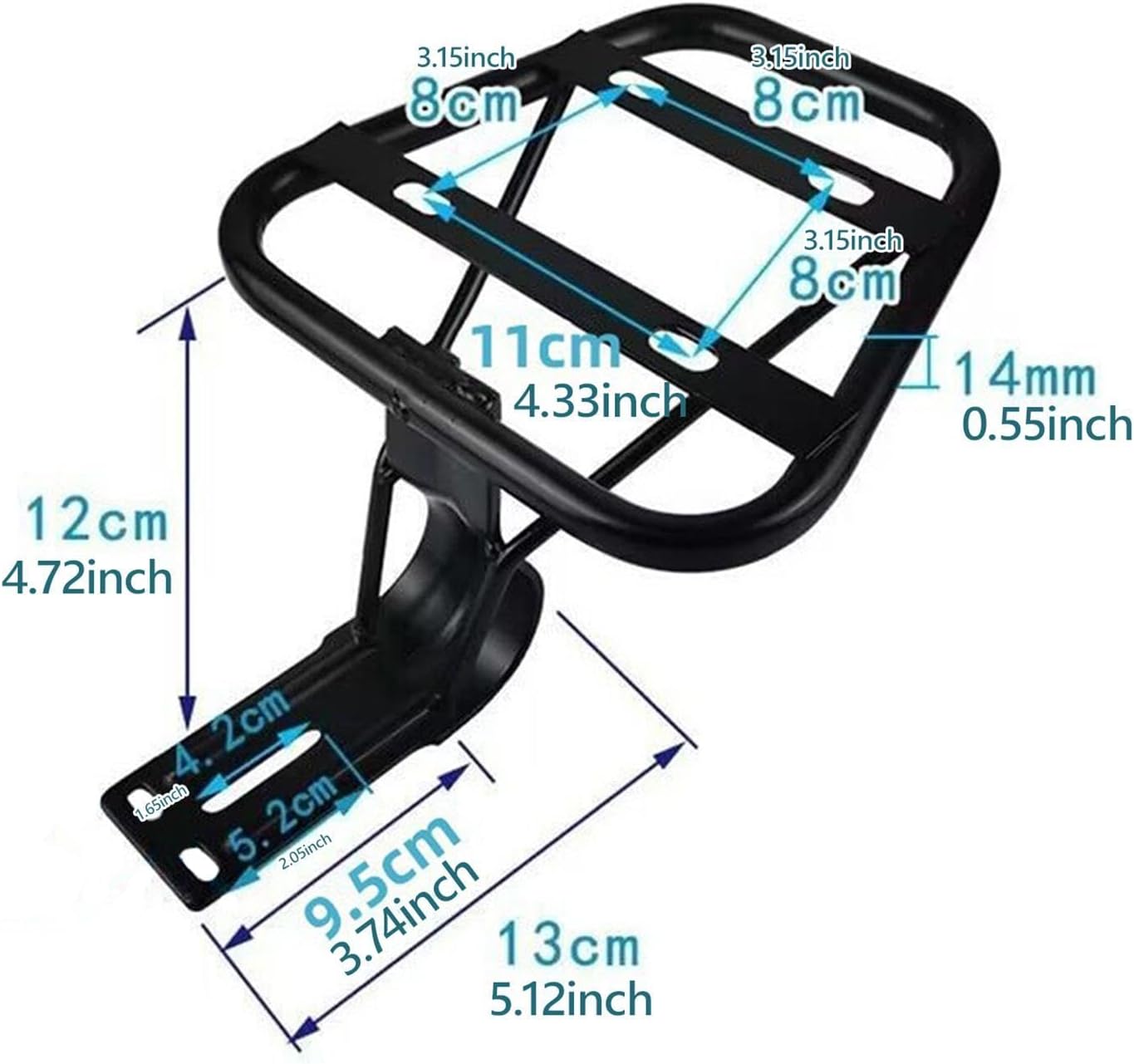 Rear Luggage Rack, Convenient Solid for Electric Moped, Rear Rack with Screw