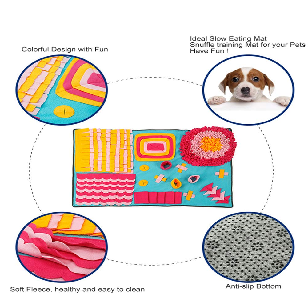 Schnüffelteppich Hund,Waschbar Faltbar Schnüffelrasen, Schadstofffrei Trainingsmatte Futtermatte Schnüffeldecke Für Haustier Hunde Katzen, Interaktive Spieltrainingsdecke Dog Puzzle Toys,C