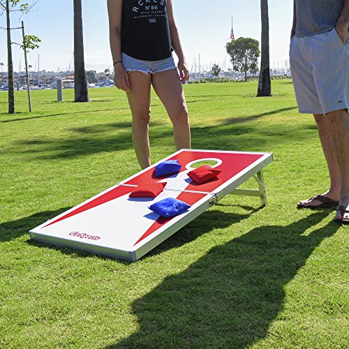 Image of GoSports 4 x 2 ft Ultra Portable Cornhole Board Set - Choose LED Lights or Standard - Regulation Size Corn Hole Games for Adults, Perfect for Tailgating and Camping - Includes 8 Bean Bags & Rules