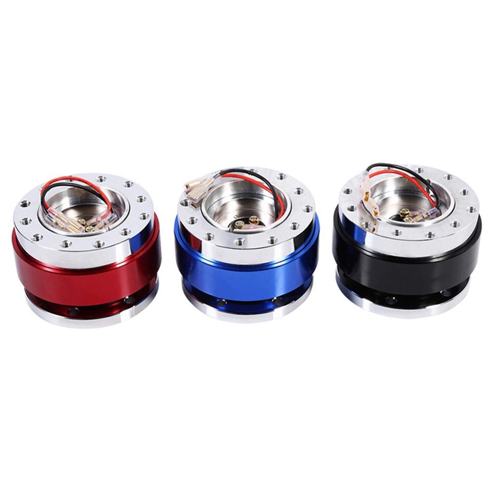 Universal Car Auto szybkozłączka do kierownicy Snap Off piasta Adapter zestaw Boss aluminium Zestaw piasty kierownicy(Blue)