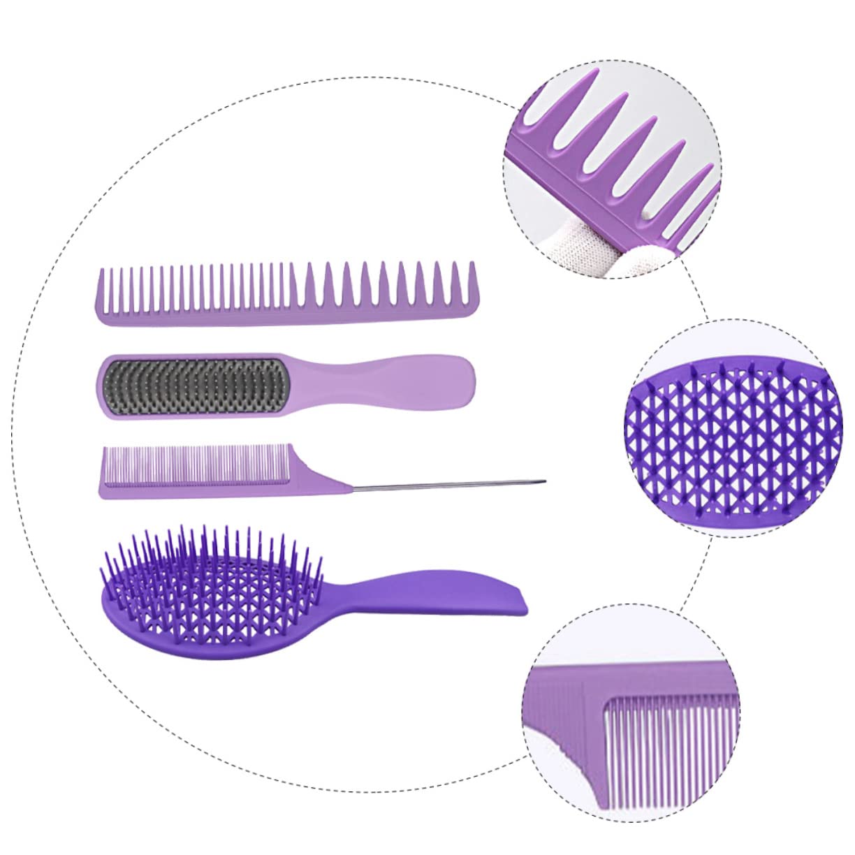 DOITOOL 8stücke Haarstyling Kämme Ergonomische Haarschneidekämme Für Friseursalons Und Heimgebrauch Für Nasses Und Trockenes Haar Bequem Zu Handhaben Haarausfall