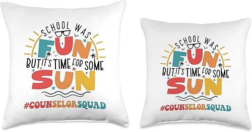 Miniatura 3 de Counselor Squad School Was Fun But It's Time For Some Sun Throw Pillow
