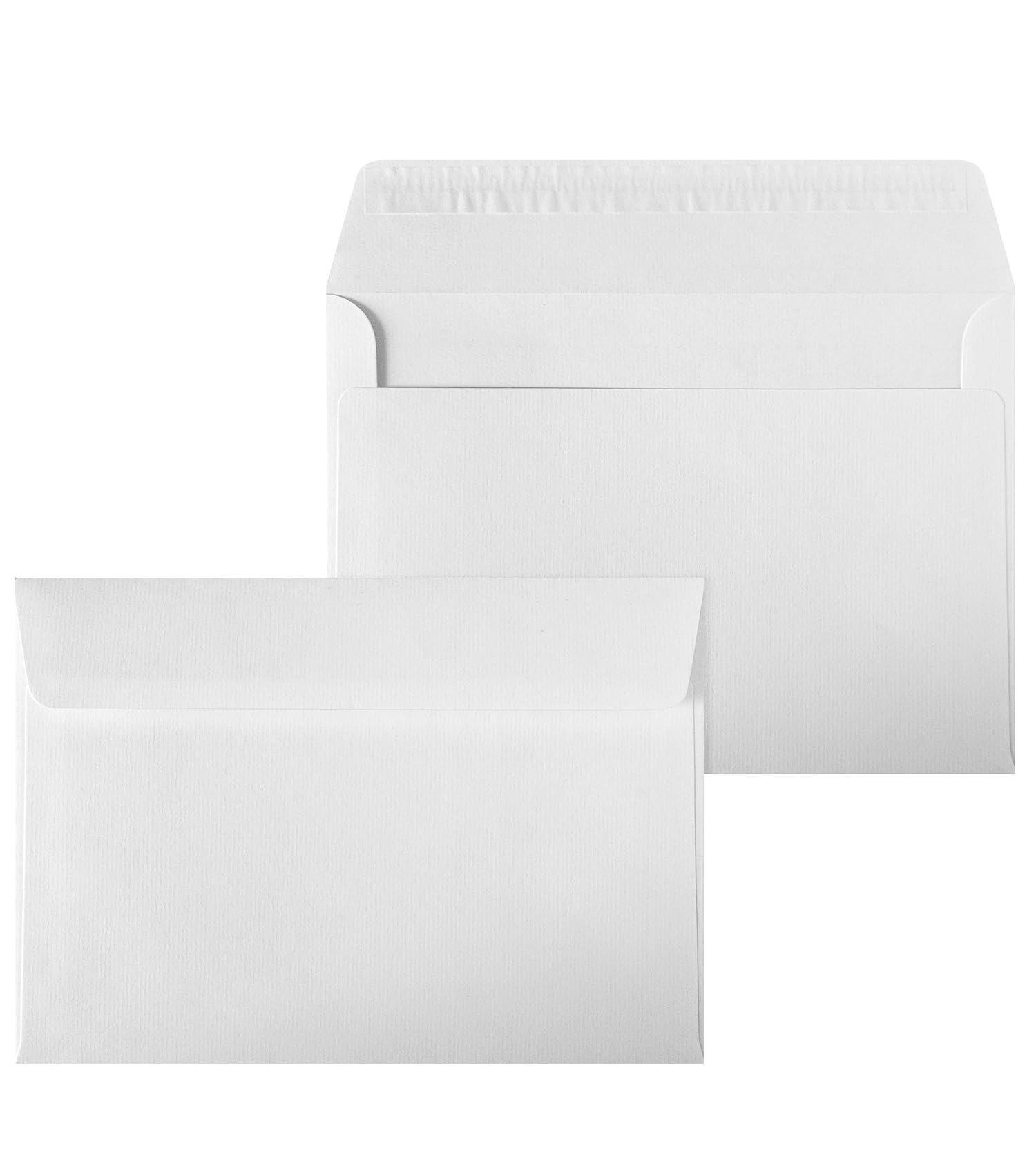 Netuno 250 Large White Ribbed envelopes C5 162 x 229 mm 6.4 x 9 in 120gsm Large Invitation Envelope Elegant Laid envelopes for A5 Letters Wedding Invitations Greeting Cards documents Postcards