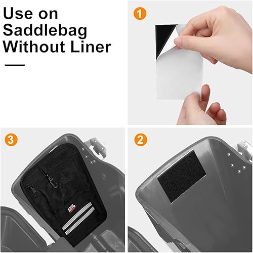 Miniatura 3 de KEMIMOTO Organizadores de alforjas universales para modelos de moto de turismo, para Street Glide Road Glide Road King, organizadores de bolsas de