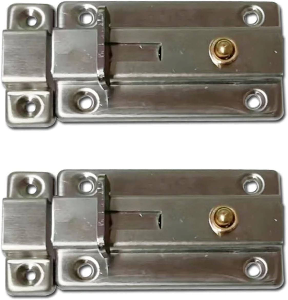 3 Inch-Stainless Automatic Spring Door Bolts Latch Stainless Steel Bathroom Wooden Door Thickening Lock Buckle Hardware 1Pcs