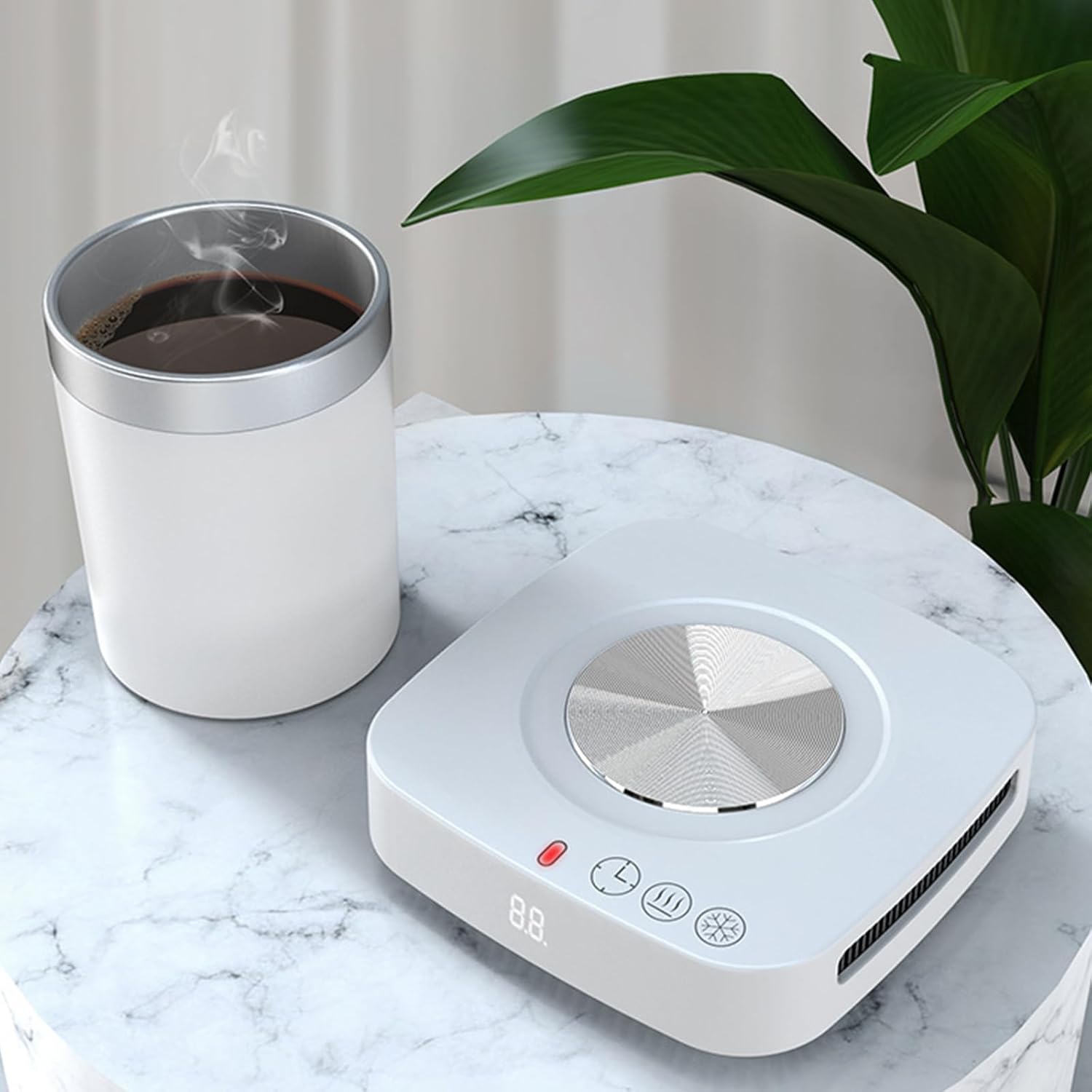 ポータブル冷却加熱カップホットコーヒーコールドドリンク用インテリジェント温度制御マグオフィス旅行屋外デュアル温度トラベルマグ