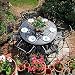 Produktbild Lazy Susan - Amelia 150 cm Runder Gartentisch mit 6 Stühlen - Gartenmöbel Set aus Metall, Antik Bronze (April Stühle)