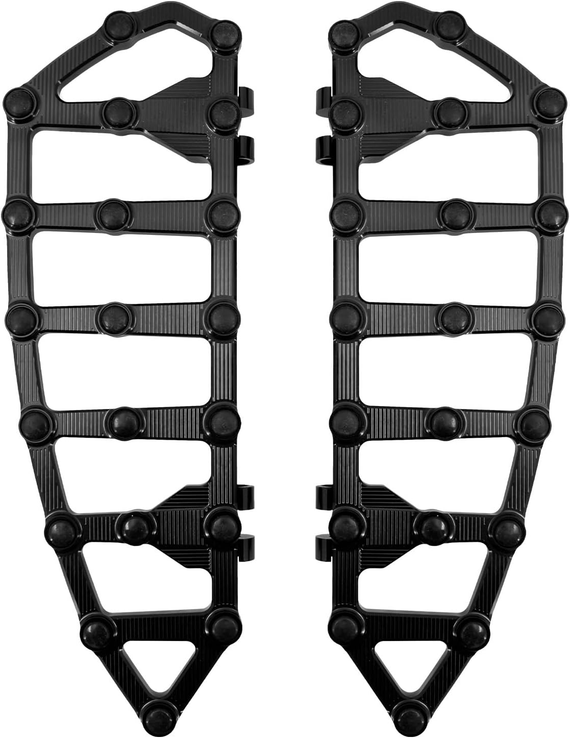 Motorcycle Accessories Suitable for Har&Ley Big Glide Soft Tail Big Footrest Non-Slip Front Footrest Pedals(Black)