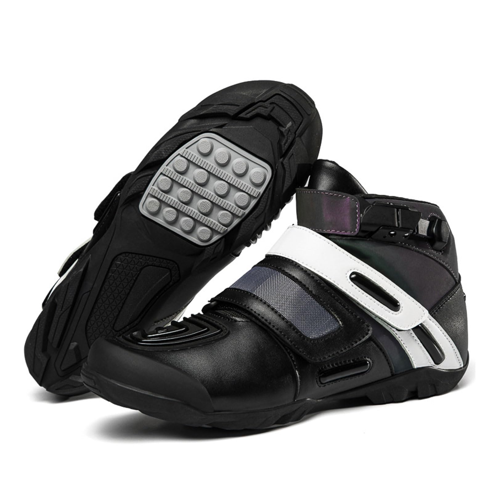 Zapatillas de Motocicleta Casuales,Zapatillas de Motocicleta Antideslizantes,Moto Zapatos de Moto para Hombre,Respirable,Antideslizante,Protección Tobillo y talón.