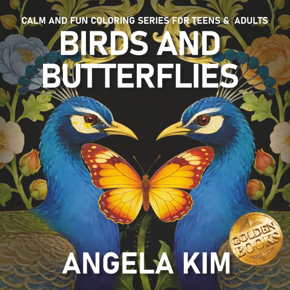 Birds and Butterflies Coloring Book for Adults: Calm and Fun Coloring Book for Adults