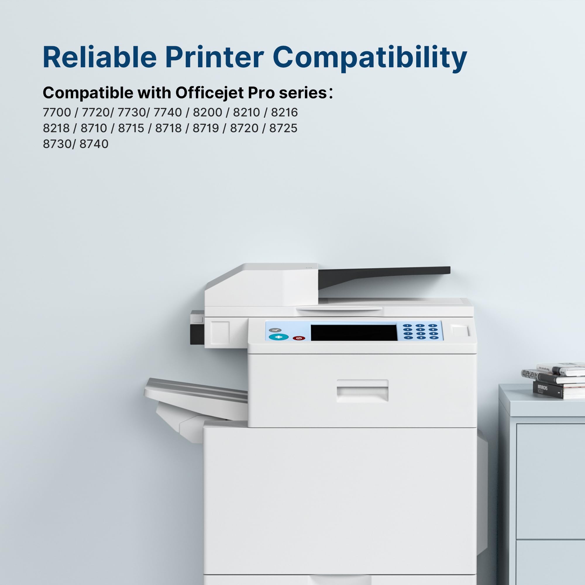 953XL Lot de 4 Cartouches d'encre de Rechange à Haut rendement compatibles avec HP 953XL 953 XL pour Officejet Pro 7720 7730 7740 8210 8218 8710 8715 8720 8725 8728 8730 8740 Noir/Cyan/Cyan Magenta