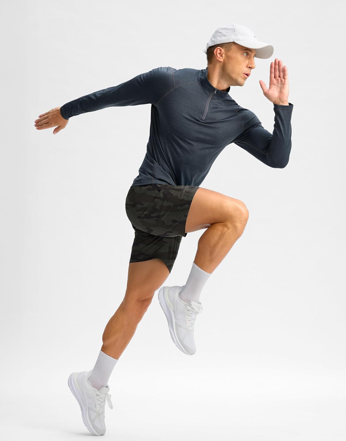 Pudolla Men's Running Gym Shorts with Zipper Pockets 5"/7"/ Lightweight Quick Dry Running Workout Athletic Short - Image 6