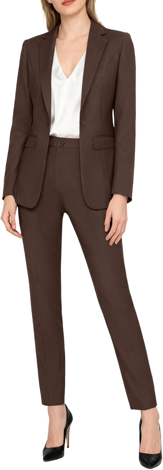Women's Suits for Work Professional, 2 Piece Office Work Suit Set, Women's Suit Formal Wear