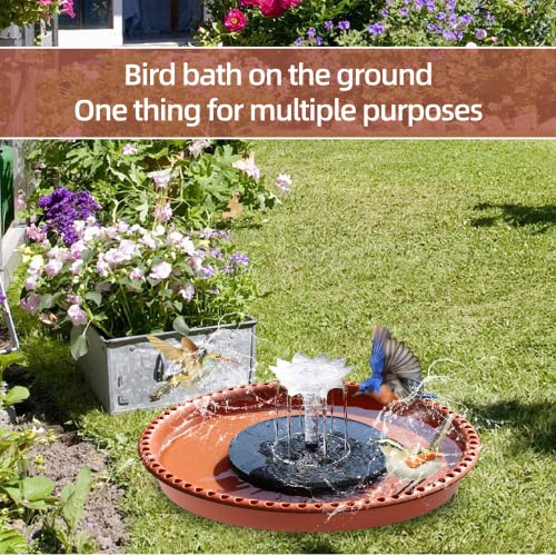 Ribgwo Deck Mounted Bird Bath,Solar Bird Bath Fountains For Hummingbirds,Adjustable Metal Weather Resistant Durable Deck Bird Bath Holder For Outdoor Railings, Garden, Patio Deck #TOP2