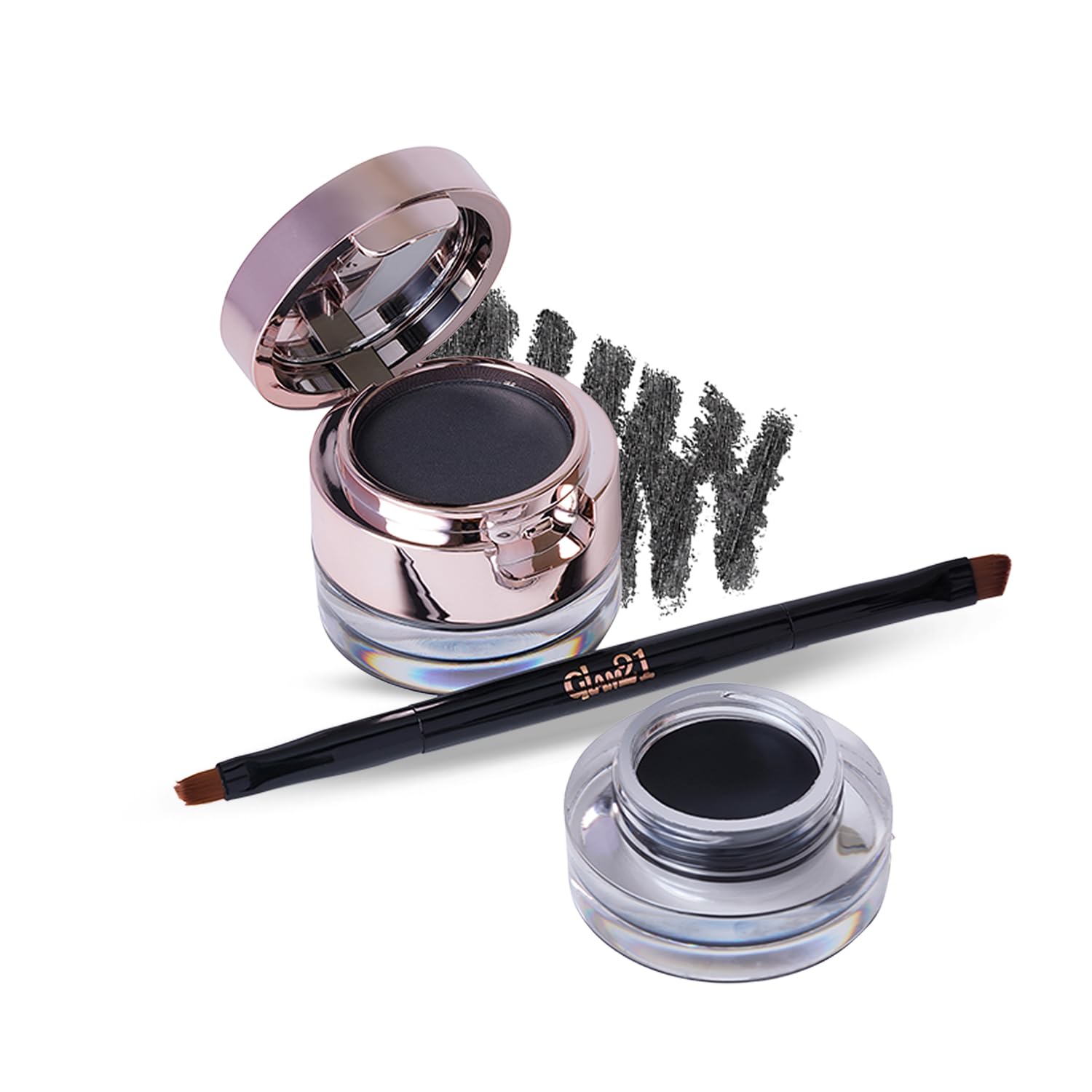 Glam21 2-in-1 Eyebrow & Gel Eyeliner | Intense Black Color | Quick Drying & Lasts 24 hrs | Smudge & Water Proof | 4 gm-image-49
