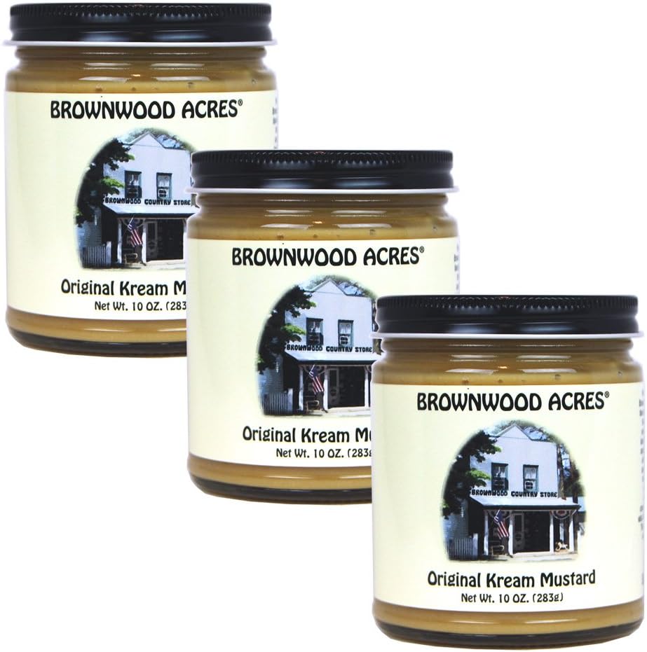 Original Kream Mustard by Brownwood Acres | Handcrafted in Northern Michigan since 1945 (Two Pack)