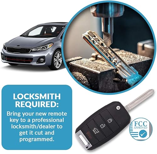 Miniatura 5 de Keyless2Go Repuesto para llave de coche con tapa para Kia Forte OSLOKA-OKA875T (YD) 95430-A7200