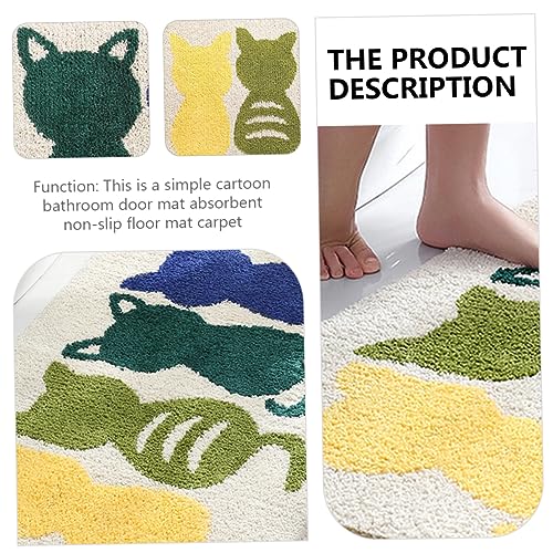 Tapis d'entrée en polyester absorbant avec son design de tapis de sol décoratif mignon