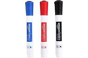 Amazon Basics Low-Odor Dry Erase Markers with Chisel Tip