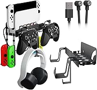 Vista 1 de JDDWIN Kit de soportes compatible con Nintendo SwitchSwitch OLED montaje en pared, interruptor de metalinterruptor OLED soporte vertical para colgar
