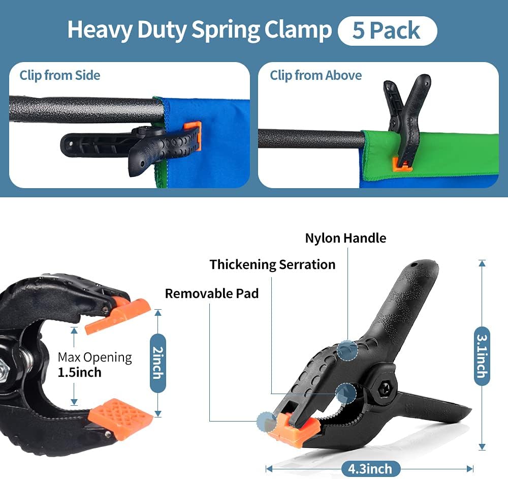 Gеt Sресіаl Prісе HEMMOTOP Green Screen Backdrop with Stand Kit 5x6.5ft for Zoom, 2-in-1 Reversible Blue Screen and Green Screen with Portable T-Shaped Background Support Stand, 5 x Backdrop Clip Exсluѕіvе HEMMOTOP Green Screen Backdrop with Stand Kit 5x6.5ft for Zoom, 2-in-1 Reversible Blue Screen and Green Screen with Portable T-Shaped Background Support Stand, 5 x Backdrop Clip