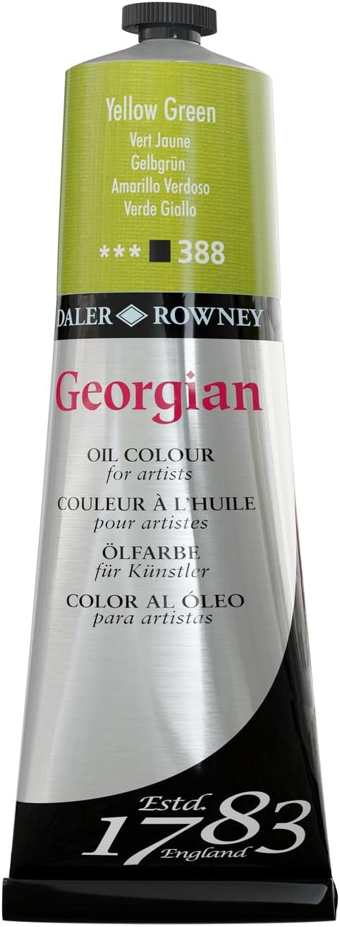 Daler-Rowney Georgian Oil Paint, Aluminium Tube, 7.61oz - 225 ml, Yellow Green