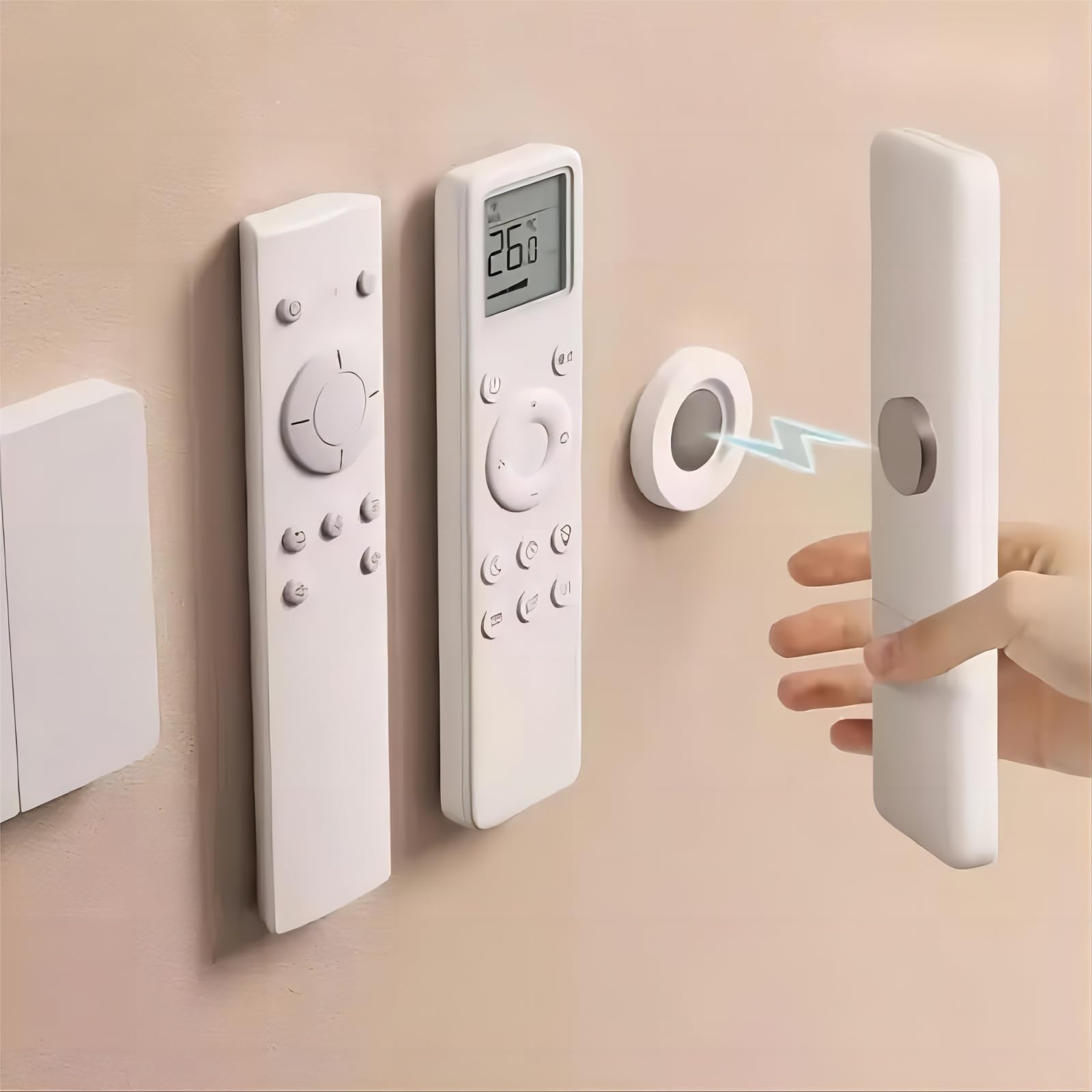 Photo 1 of 10 Pack No-Drill Magnetic Wall Mount Organizer 1.18” Remote Control Storage Set for TV, Fan, Air Conditioner