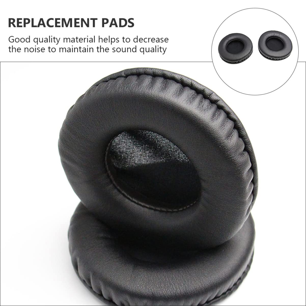 DOITOOL 2 Pièces Manchons De Serre-tête De Remplacement Pour Casque – Noir, Durable Et Confortable