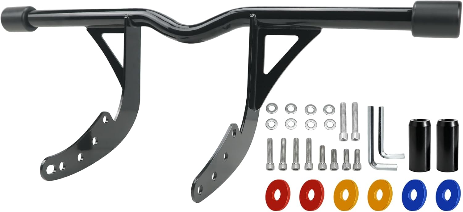 Softail Engine Guard Front Highway Crash Bar for Harley M8 2018-up Street Bob FXBB FXBBS Low Rider FXLR FXLRS FXLRST Standard FXST (Gloss Black)