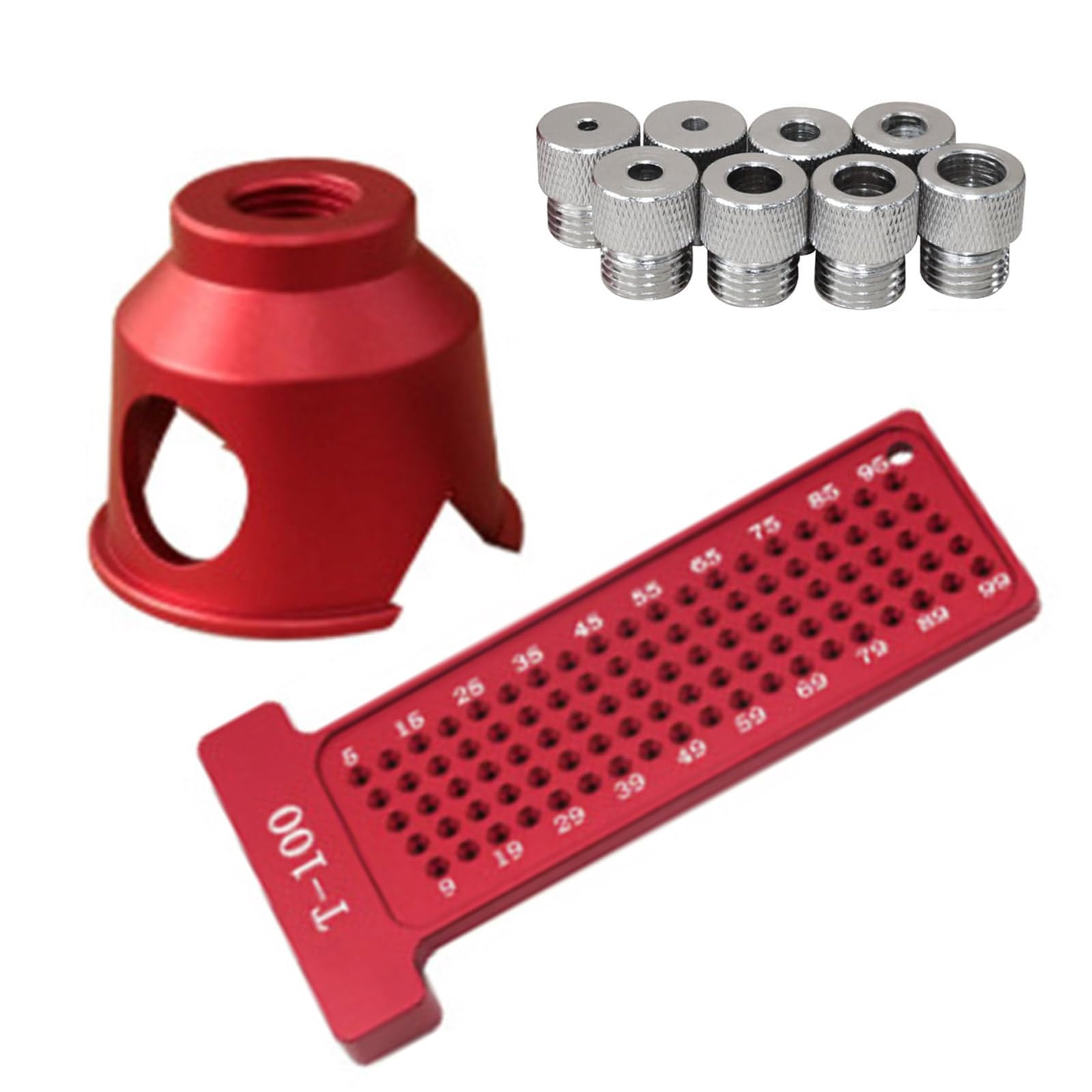 Kaccde Red Multi-Purpose Positioning Tool For Wood And Metal Drilling At 90 Degrees With Sturdy Construction And Alignment Rustless Drill Dance