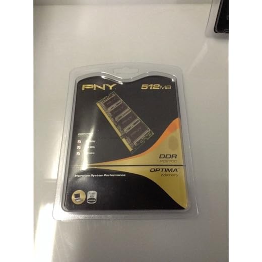 PNY MN0512SD1-333 Optima 512MB DDR 333 MHz PC2700 Notebook/Laptop SODIMM Memory Module