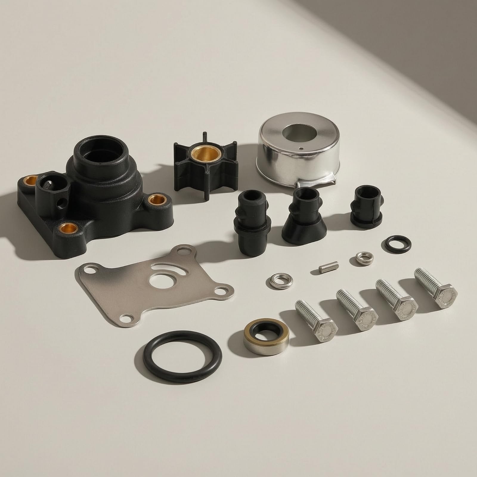 Generic Pompa Acqua Motore Marino con Alloggiamento E Girante per Evinrude 8-15 Kit Completo con Guarnizioni E Cuscinetti Adatto per Sostituzione Componenti Usati in Ambiente Marino