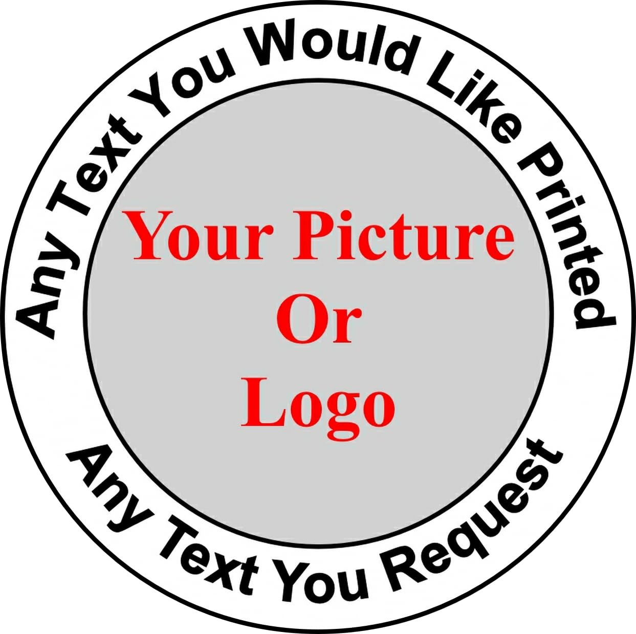 120 Personalised Customised Upload Your Own Image Stickers Business Reward Birthday Party Wedding 45mm