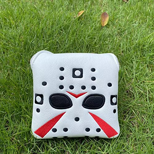 Golf Putter Cover White, Hockey Face Square Mallet Putter Head Cover, Golf Club Protective Case Fits For All Brand Putter Golf Clubs For Men Golfe, Inner Dimension 4 X 3.4 Inches #TOP5