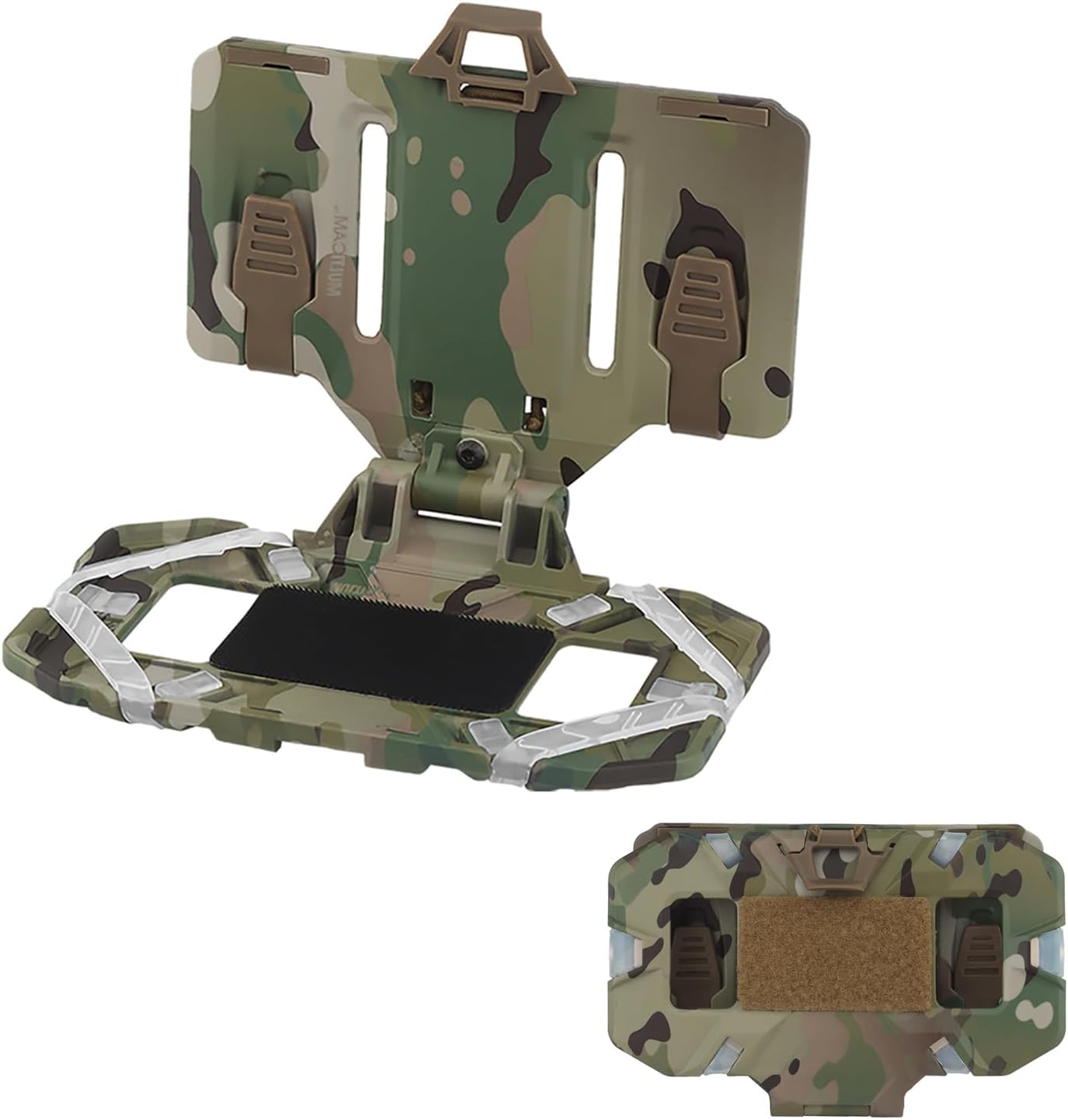 Zhongren Tactical Plate Carrier Vest Attachments Universal Phone Chest Mount for Screen Size 4.7"-6.7" Molle Foldable Navigation Phone Holder Board