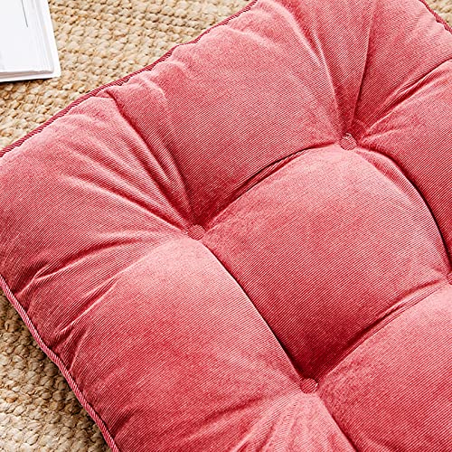 Coussin de chaise avec attaches bleu carré contre assise dure
