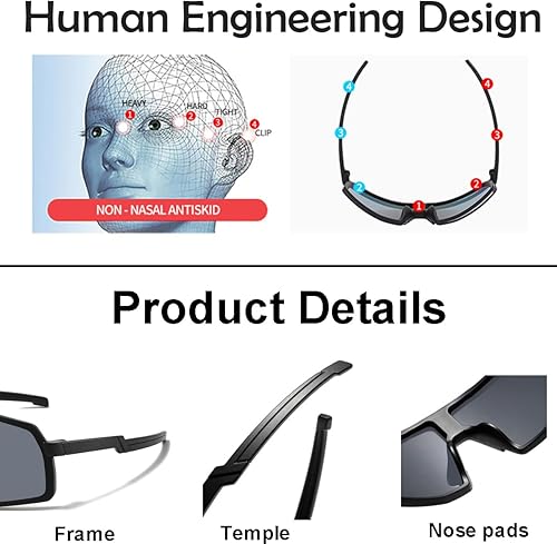 Miniatura 5 de JOVAKIT Gafas de sol de béisbol para niños y niñas de 3 a 13 años, lentes de sol de béisbol juvenil, UV400, pantallas deportivas de ciclismo