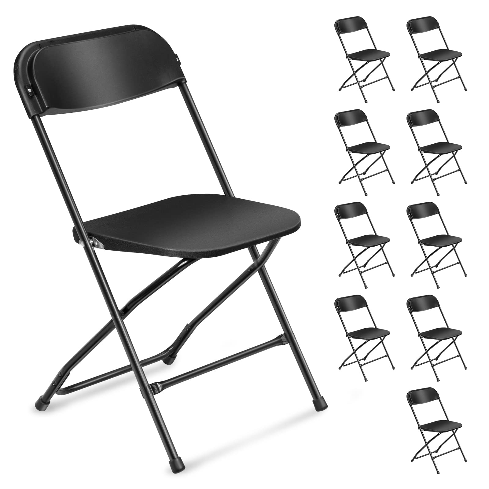 Amazon.com: FCH Black Folding Chair,Foldable Metal Frame with Amazon.com: FCH Black Folding Chair,Foldable Metal Frame with