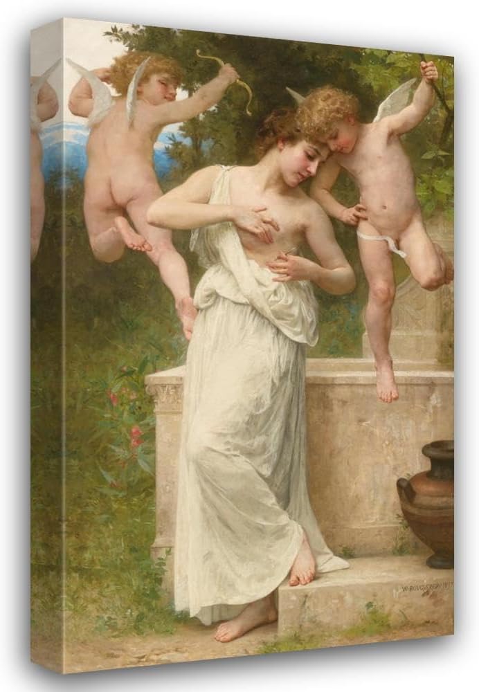 ArtDirect Love Wounds (1897) 29x48 UnFramed Museum Art Print Poster Ready for Framing by William Bouguereau (French, 1825-1905)