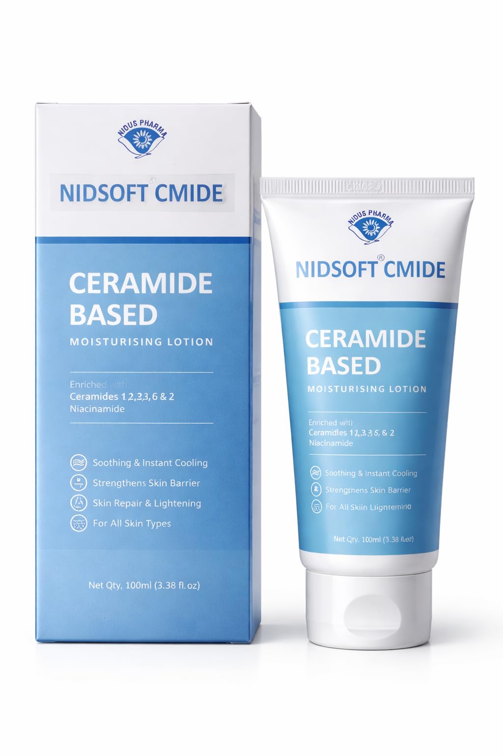 NIDSOFT CMIDE Ceramide-Based Moisturising Lotion (Pack of 2 x 100ml) – Skin Barrier Repair with Ceramides & Niacinamide | Hydrating Lotion for All Skin Types-picture-29
