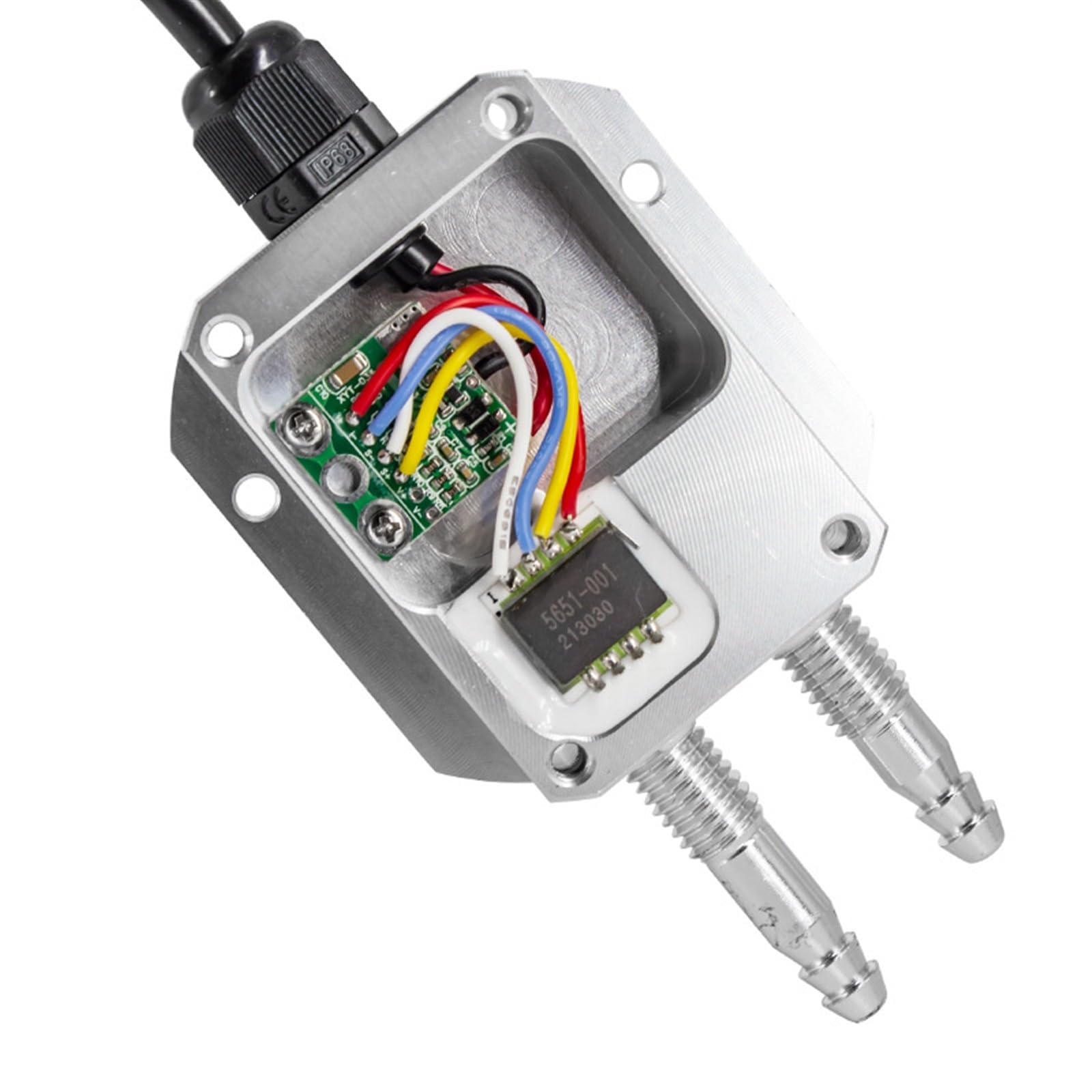 Air Differential Pressure Transmitter 0-10Kpa Wind Pressure Sensor 4-20mA 0-10V Differential Pressure Transducer DC24V Power Sensor(0-5V Output,-5-0 Kpa)