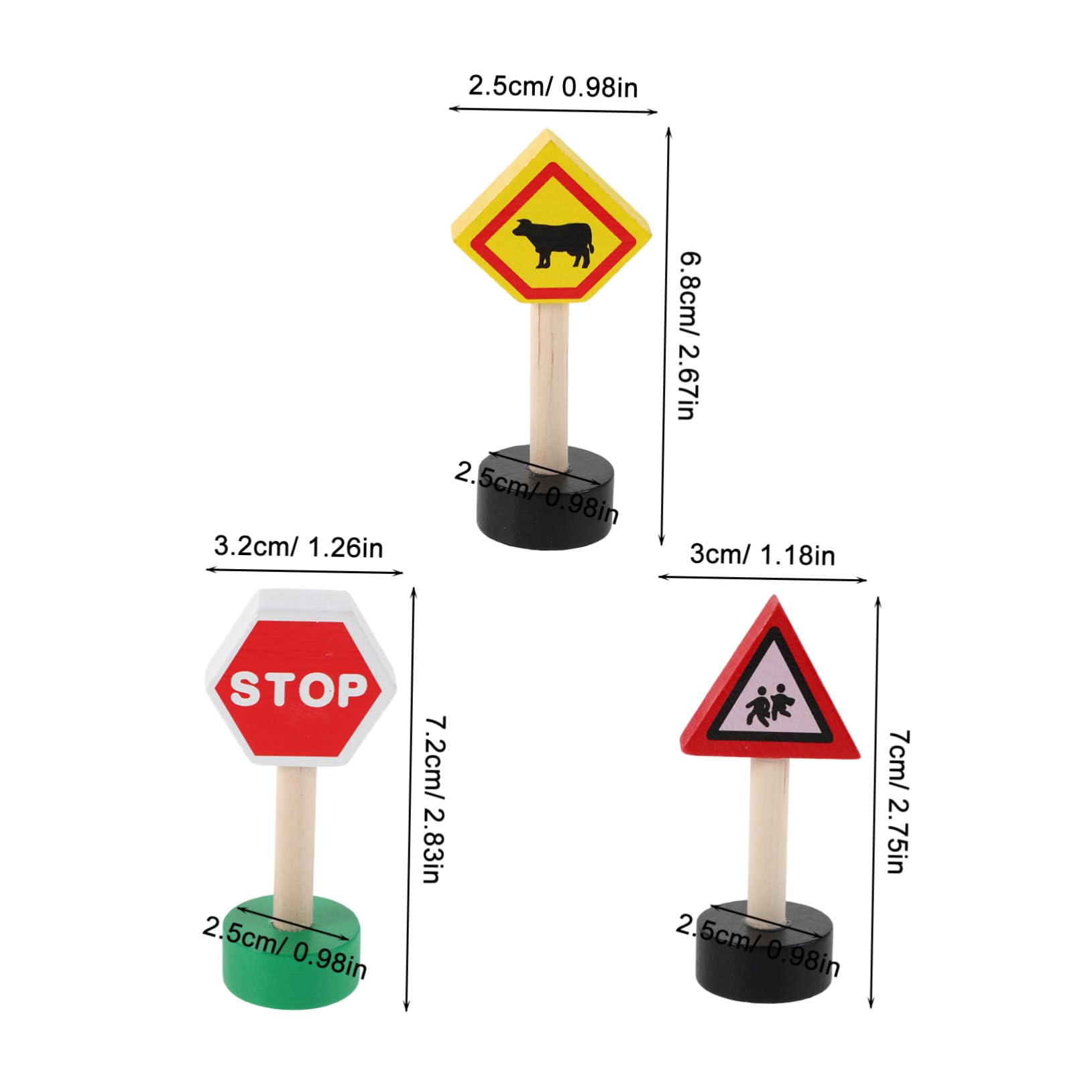 Beaupretty Ensemble de Panneaux de Signalisation pour Garçon et Filles en Bois Coloré, 16 Pièces, Jouet Éducatif pour Apprentissage Interactif et Sensibilisation la Sécurité la Maison