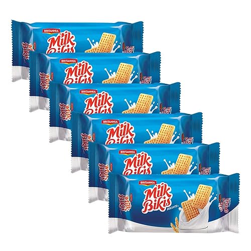 BRITANNIA Milk Bikis Galletas de 317 onzas 317oz Galletas crujientes sándwichadas en crema Snacks favoritos para el desayuno y la hora del té